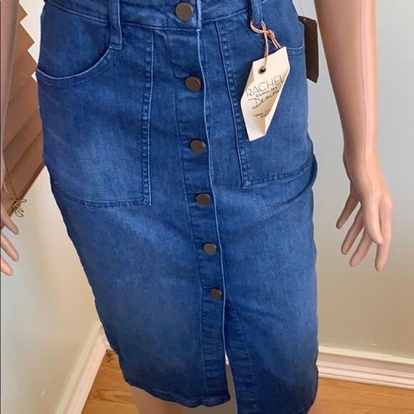 NWT RACHEL RACHEL ROY DEMIN OVERALL MIDI DRESS… - Picture 4 of 8